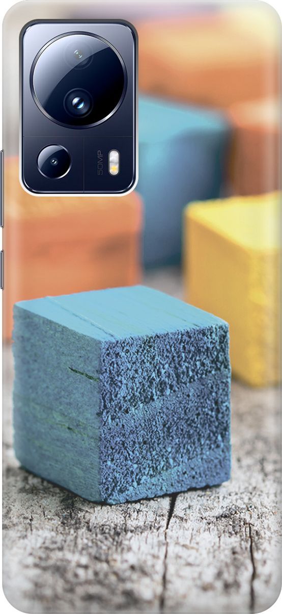 

Силиконовый чехол на Xiaomi 13 Lite "Разноцветные бруски", Желтый;синий, 158509
