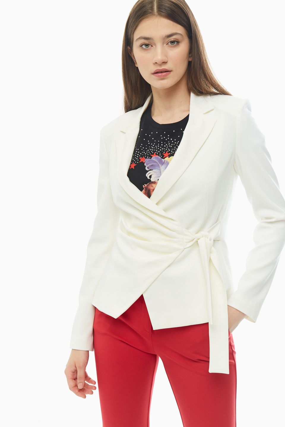 

Жакет женский Pinko 1G14WA 5872 белый 40 IT, 1G14WA 5872