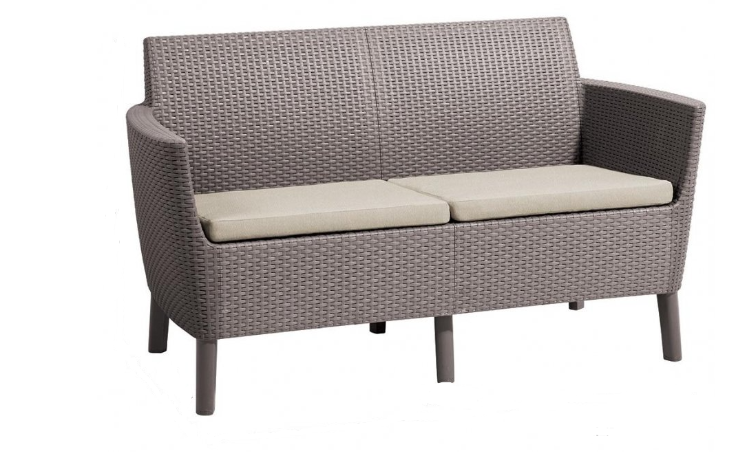 Диван Keter Salemo 2 seater sofa в ассортименте (17209038) коричневый - серо-бежевый
