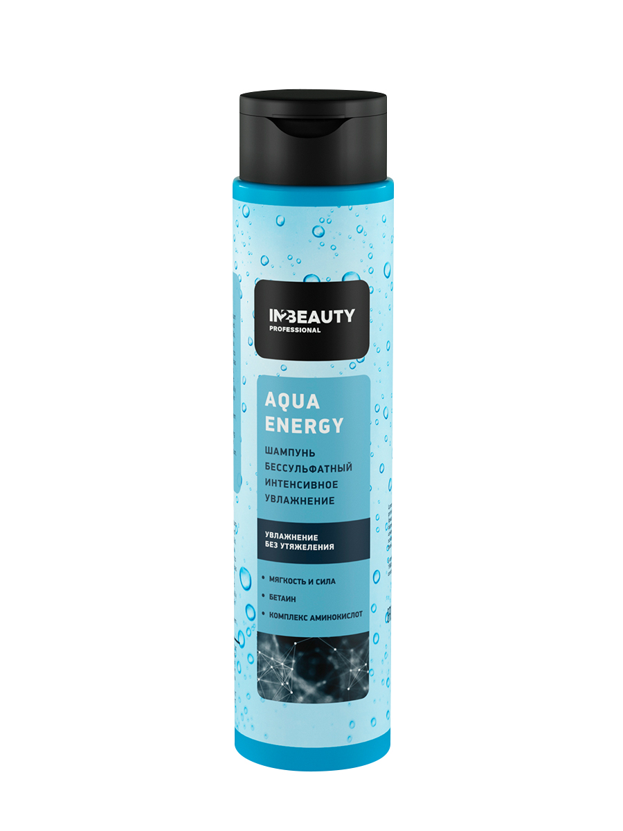 фото Шампунь in2beauty professional. без сульфатов для увлажнения волос aqua energy 350 мл in2beauty profrssional