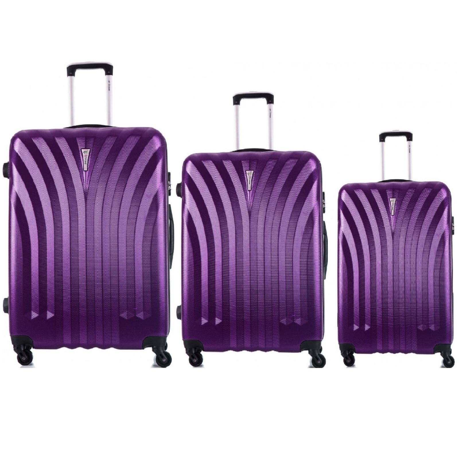 фото Комплект чемоданов l'case phuket purple s/m/l