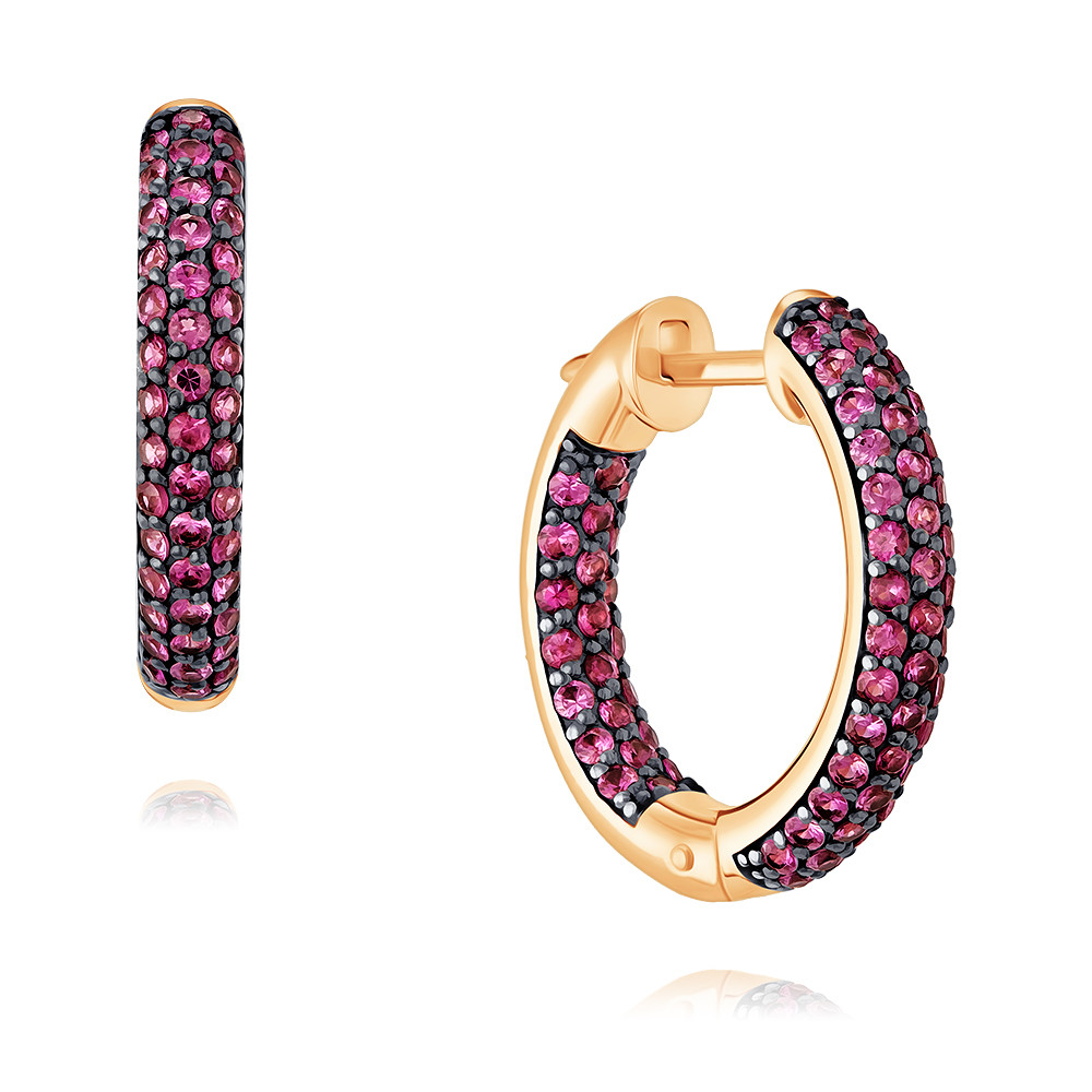 

Серьги конго из красного золота ADAMAS 24040602/01-А50Ч-541, рубин, 24040602/01-А50Ч-541
