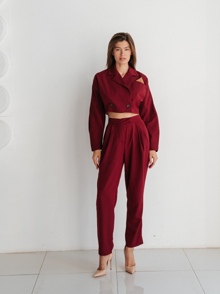 

Брюки женские Lipinskaya Brand 116 бордовые S, 116