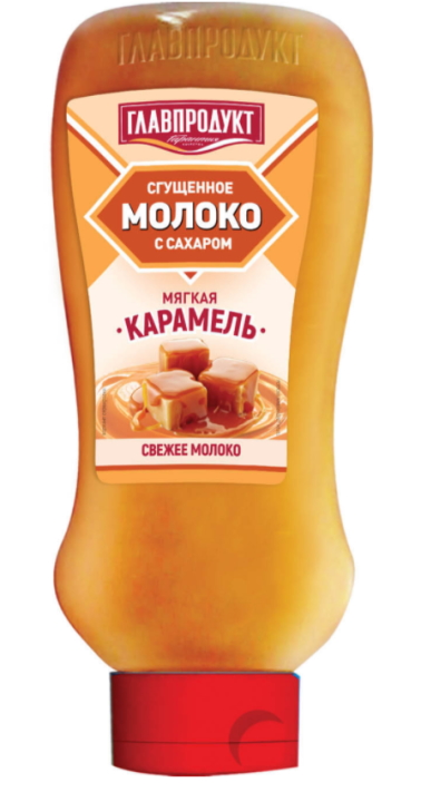 Сгущенное молоко Главпродукт с сахаром и мягкой карамелью 600 г