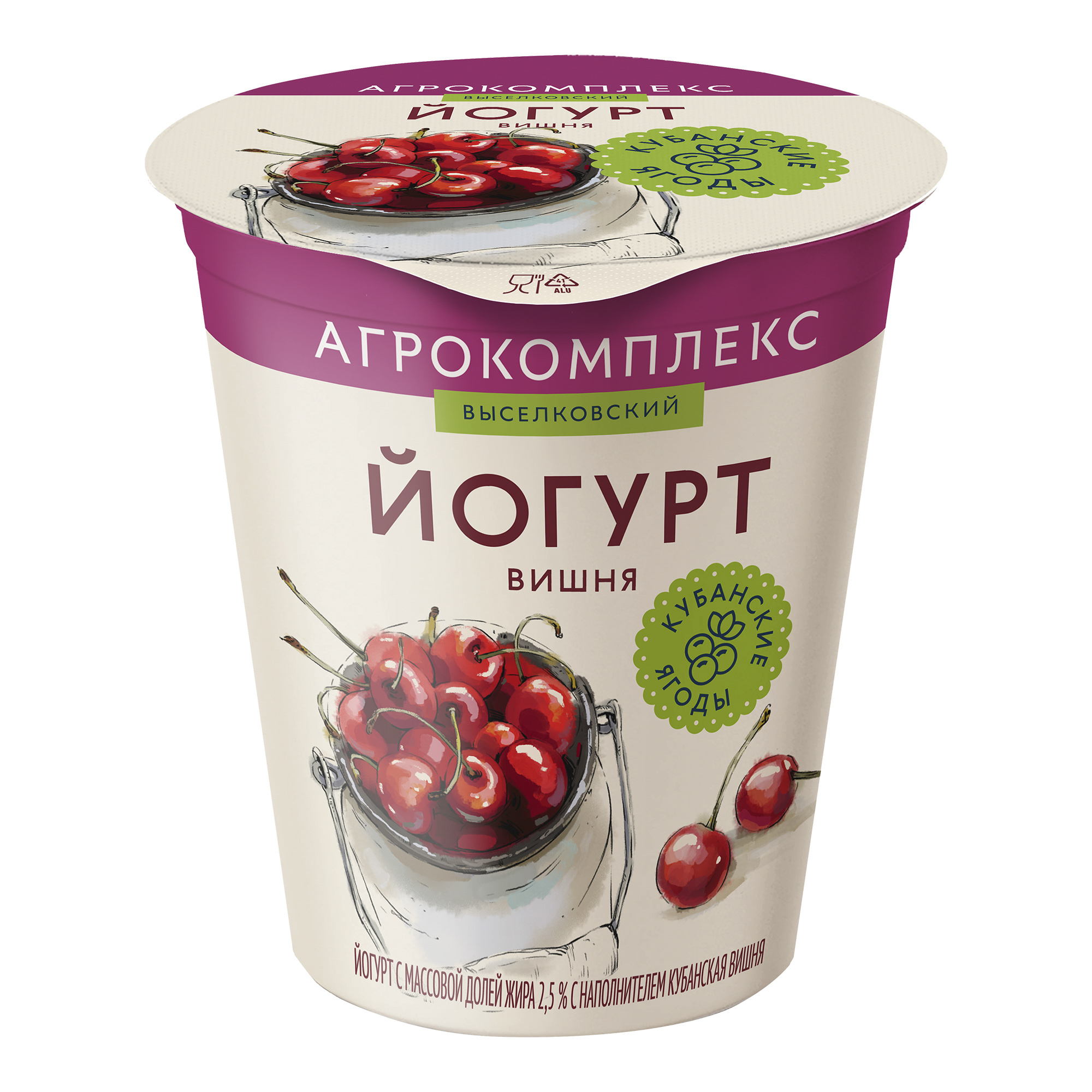 

Питьевой йогурт Агрокомплекс Выселковский вишня 2,5% 300 г