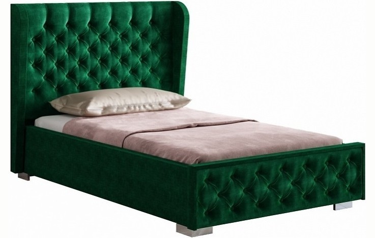 фото Семья мебелони кровать с подъемным механизмом 120х200 франческа зеленый