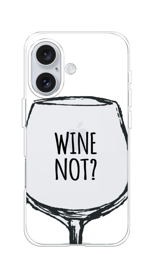 

Чехол на Apple iPhone 16 "Wine not white", Белый, 16050-1