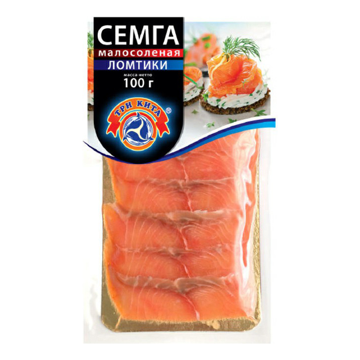 

Семга Три Кита слабосоленая филе ломтики 100 г