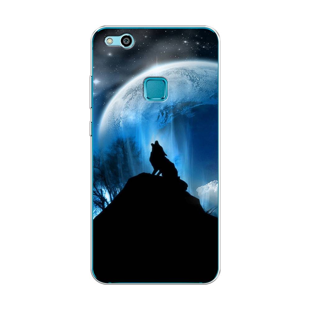 

Чехол для Huawei P10 Lite "Волк 2", Синий;черный;белый, 61350-1