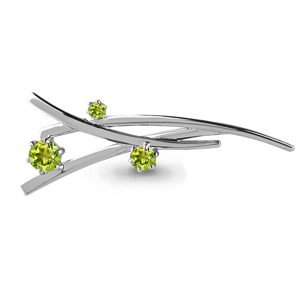 

Брошь из серебра с хризолитом Aquamarine Aquamarine 7271707_925_з, 7271707_925_з