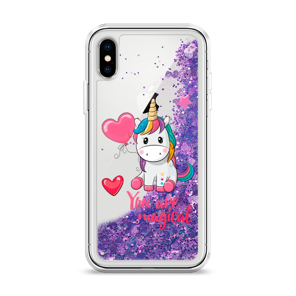 

Чехол Awog на Apple iPhone X (10) / Айфон X (10) "Волшебная единорожка", Разноцветный, 11092-1