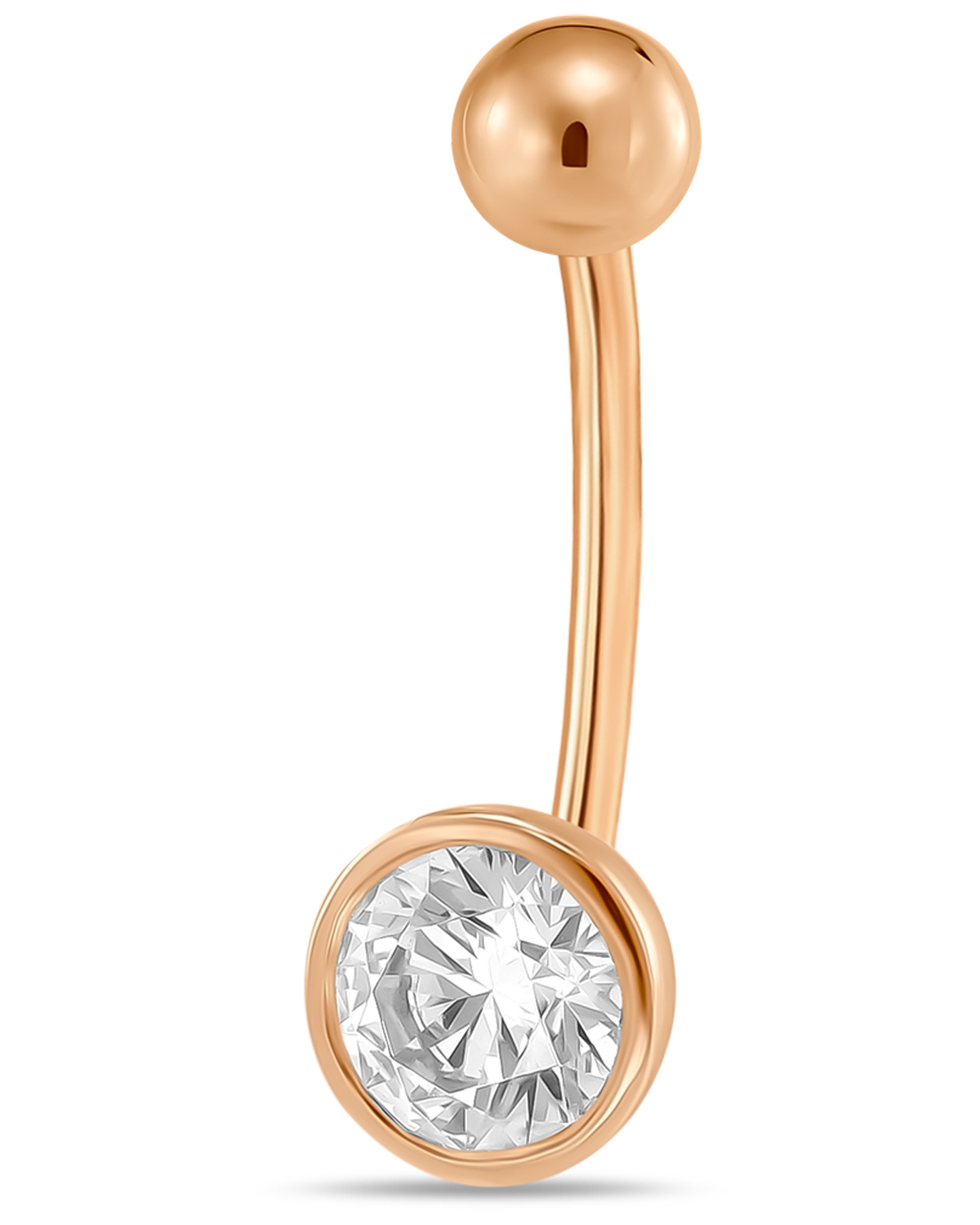 Пирсинг из золота с фианитом MIUZ Diamonds (Московский ювелирный завод) I01-60012-Z