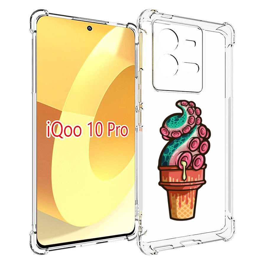 

Чехол MyPads мороженное для Vivo iQOO 10 Pro, Прозрачный, Tocco