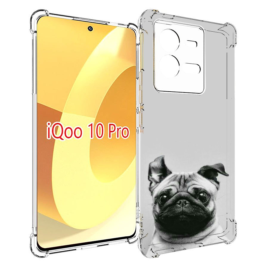 

Чехол MyPads мопс для Vivo iQOO 10 Pro, Прозрачный, Tocco