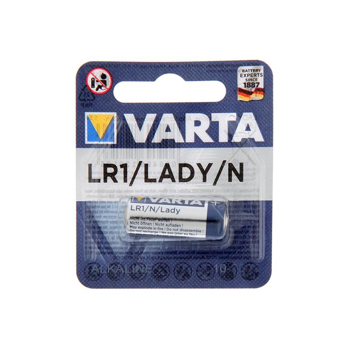 

Батарейка алкалиновая Varta Electronics, LR1-1BL, 1,5 V, блистер, 1 шт., LR1-1BL, 1,5 V, блистер, 1 шт.