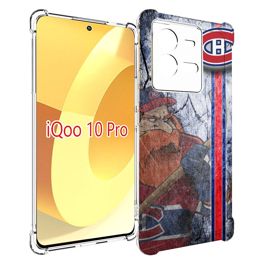 

Чехол MyPads монреаль канадиенс для Vivo iQOO 10 Pro, Прозрачный, Tocco