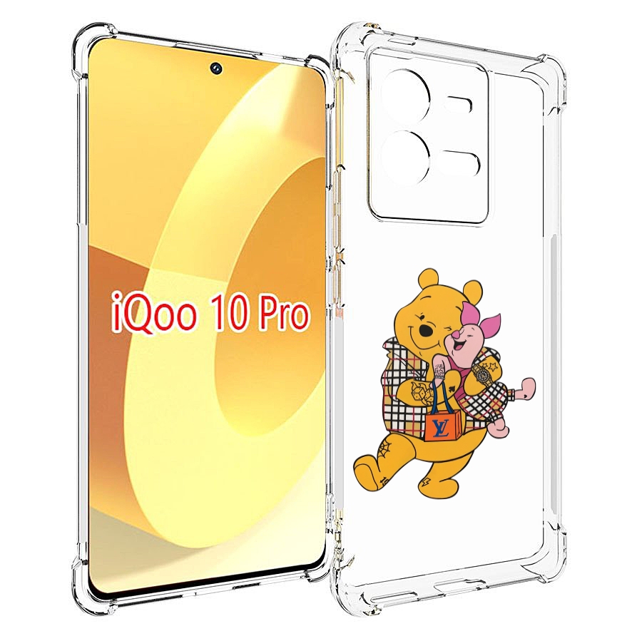 

Чехол MyPads модный-медведь-из-винни-пуха для Vivo iQOO 10 Pro, Прозрачный, Tocco