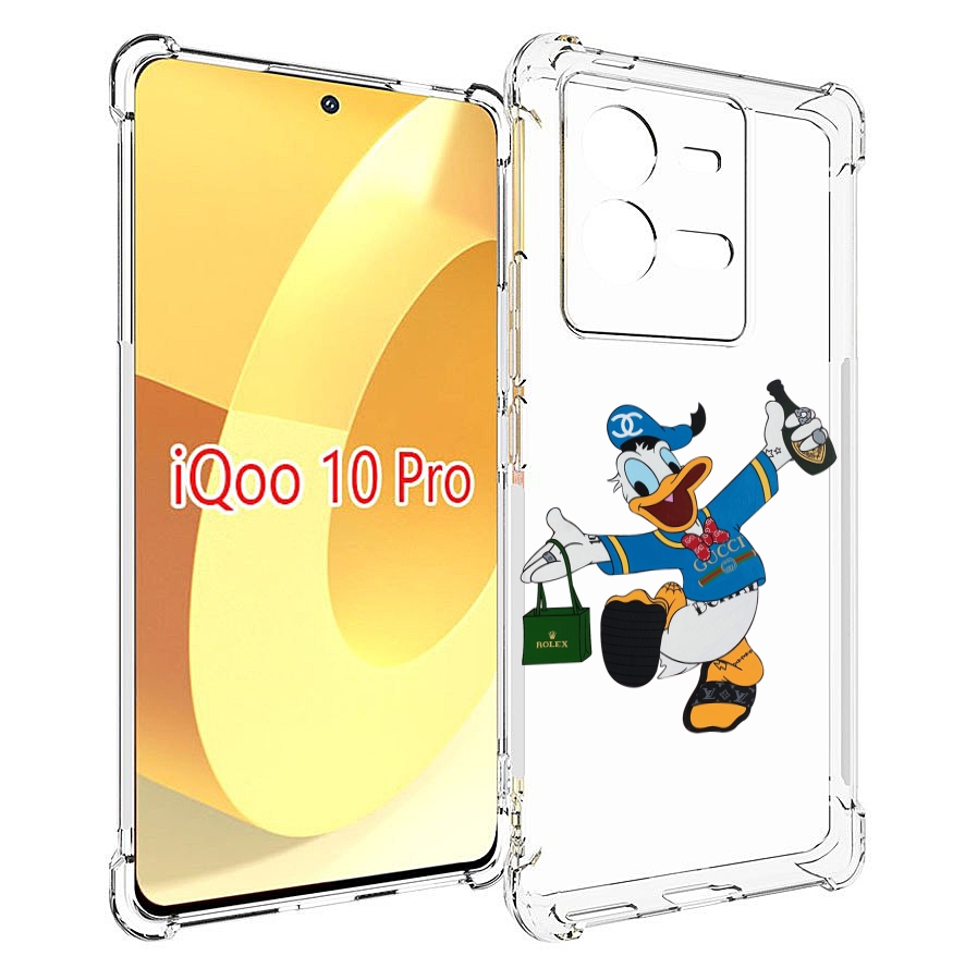 

Чехол MyPads модный-дональд-дак для Vivo iQOO 10 Pro, Прозрачный, Tocco