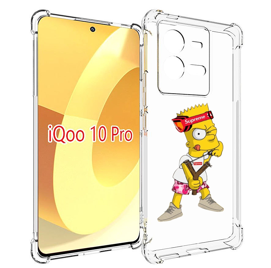 

Чехол MyPads модный-барт-симпсон для Vivo iQOO 10 Pro, Прозрачный, Tocco