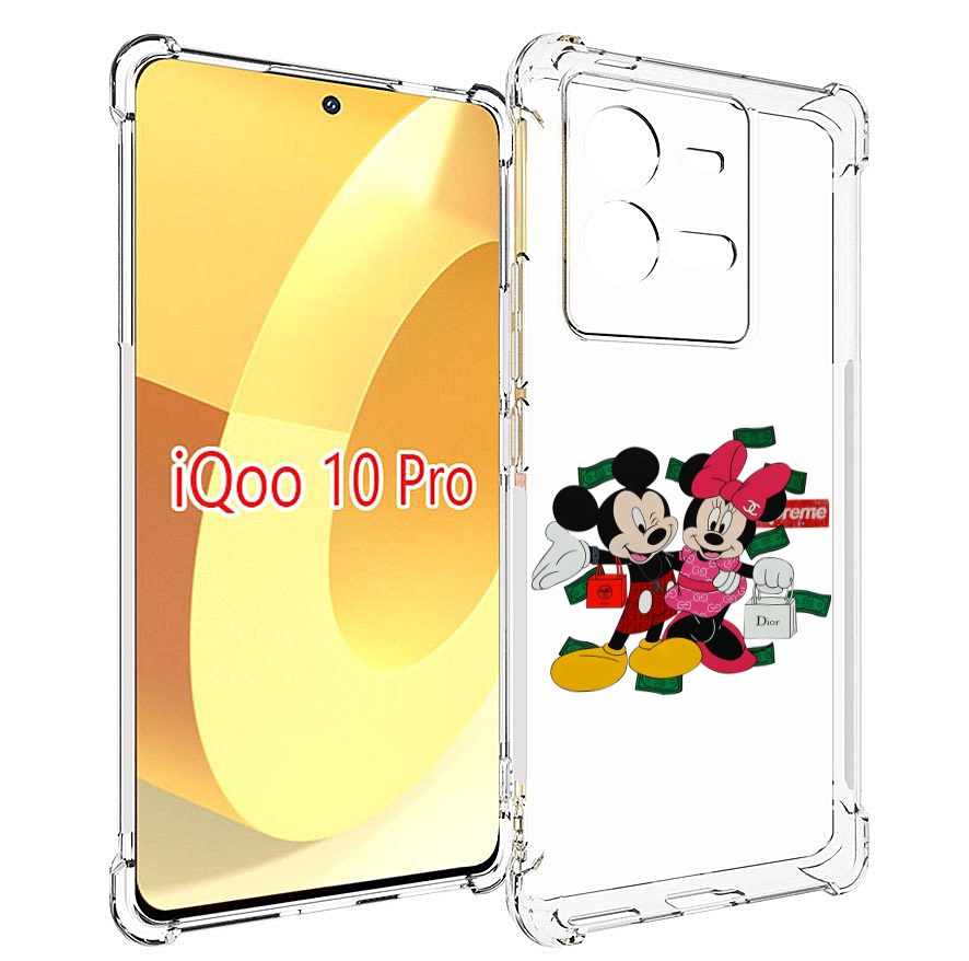 

Чехол MyPads модные-микки-маус детский для Vivo iQOO 10 Pro, Прозрачный, Tocco