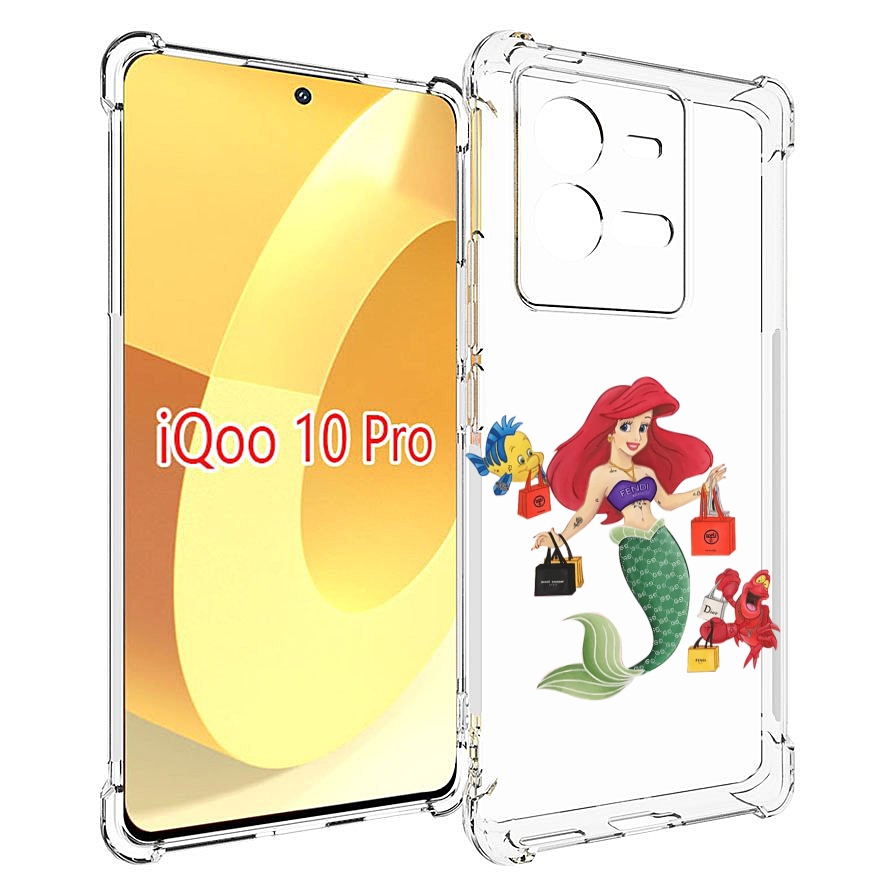 

Чехол MyPads модная-русалка женский для Vivo iQOO 10 Pro, Прозрачный, Tocco