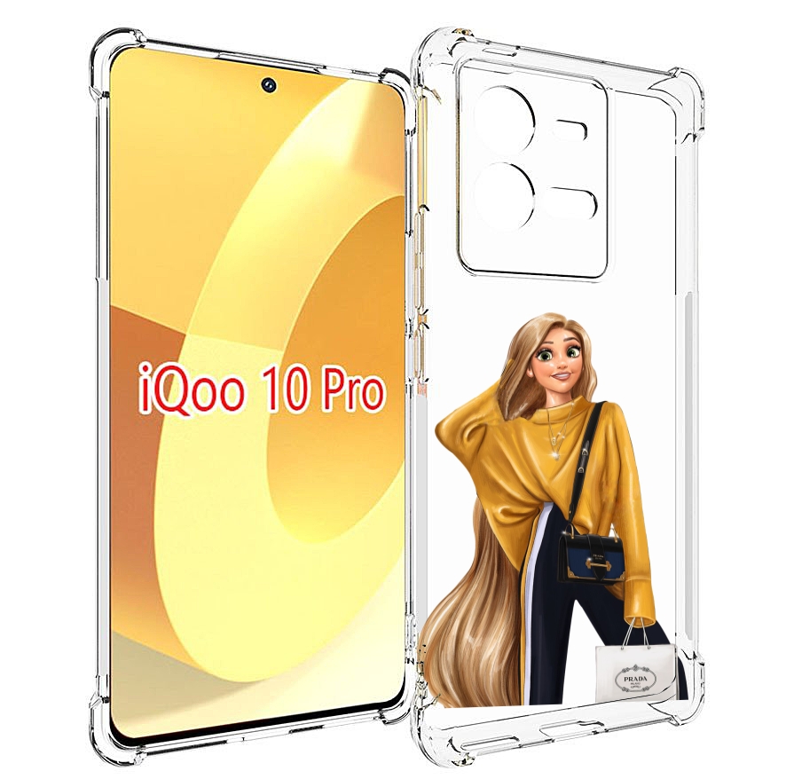 

Чехол MyPads модная-рапунсель женский для Vivo iQOO 10 Pro, Прозрачный, Tocco