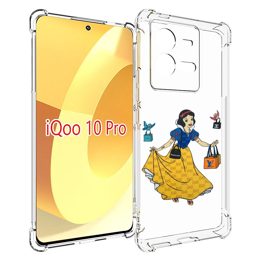 

Чехол MyPads модная-принцесса женский для Vivo iQOO 10 Pro, Прозрачный, Tocco