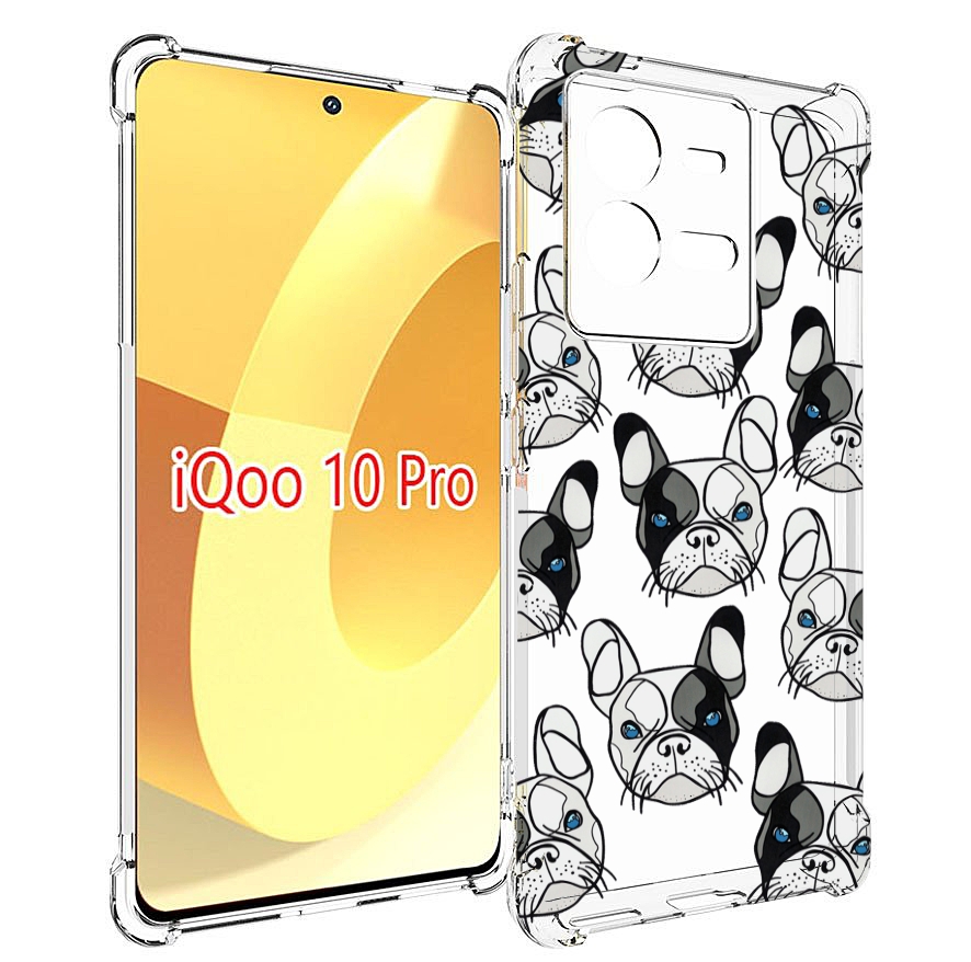 

Чехол MyPads мини-собачки-черно-белый для Vivo iQOO 10 Pro, Прозрачный, Tocco