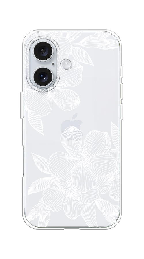 

Чехол на Apple iPhone 16 "Крокус", Белый;прозрачный, 16050-1