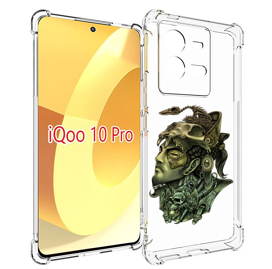 

Чехол MyPads бронзовый воин для Vivo iQOO 10 Pro, Прозрачный, Tocco