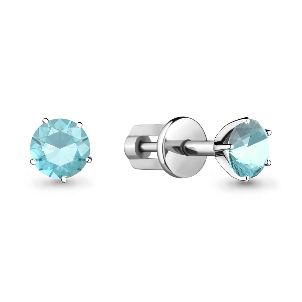 

Серьги из серебра с стеклом Aquamarine 44037101Н_925_р, 44037101Н_925_р