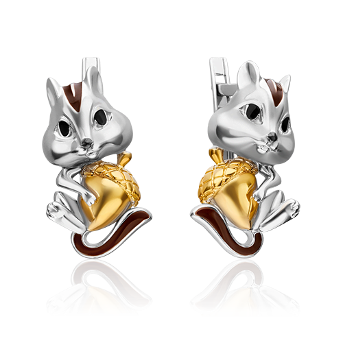 

Серьги из серебра с эмалью PLATINA jewelry 02-5105-00-000-0200, 02-5105-00-000-0200