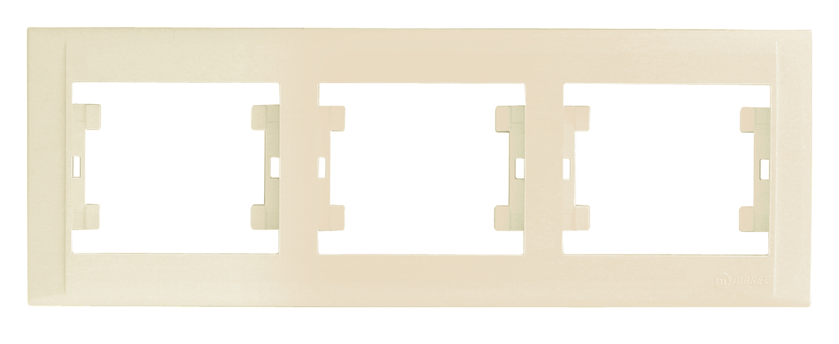 

Рамка Makel "Defne", 3-местная, горизонтальная, кремовая