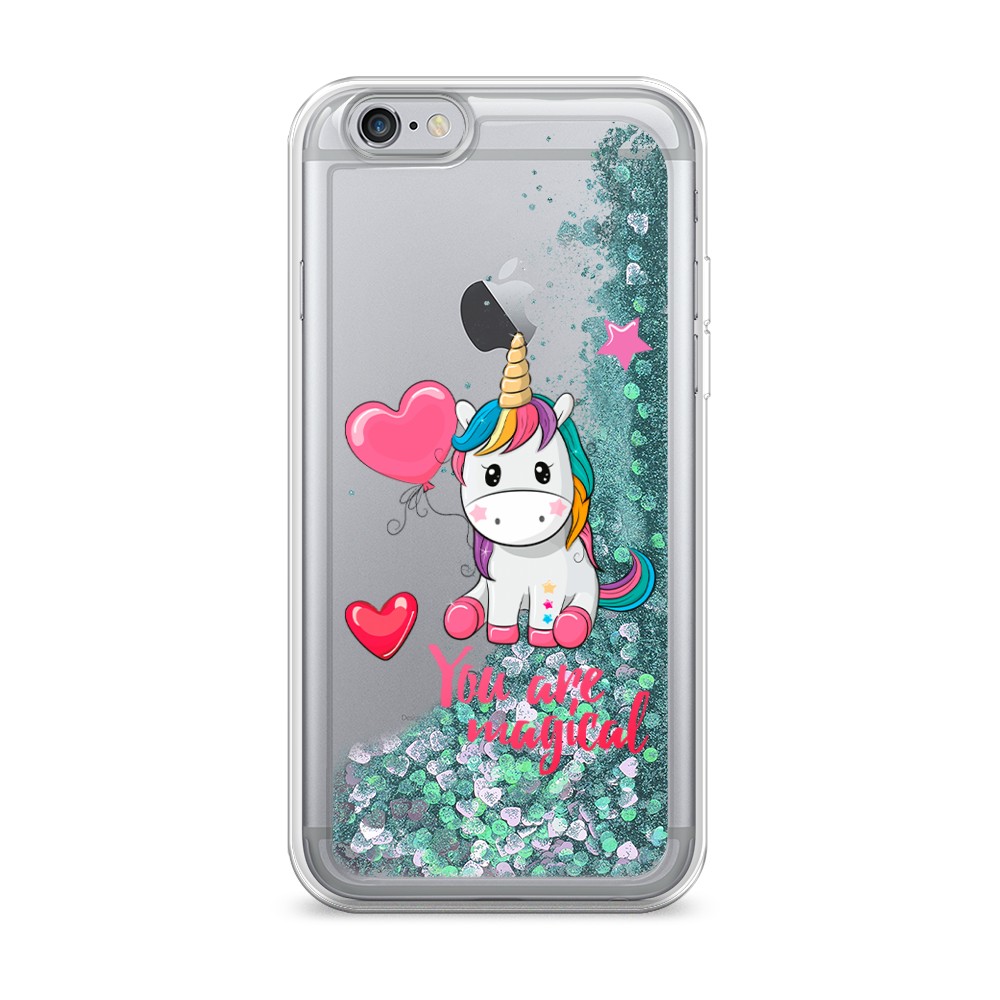 

Жидкий чехол с блестками "Волшебная единорожка" на Apple iPhone 6S, 0104S95-1