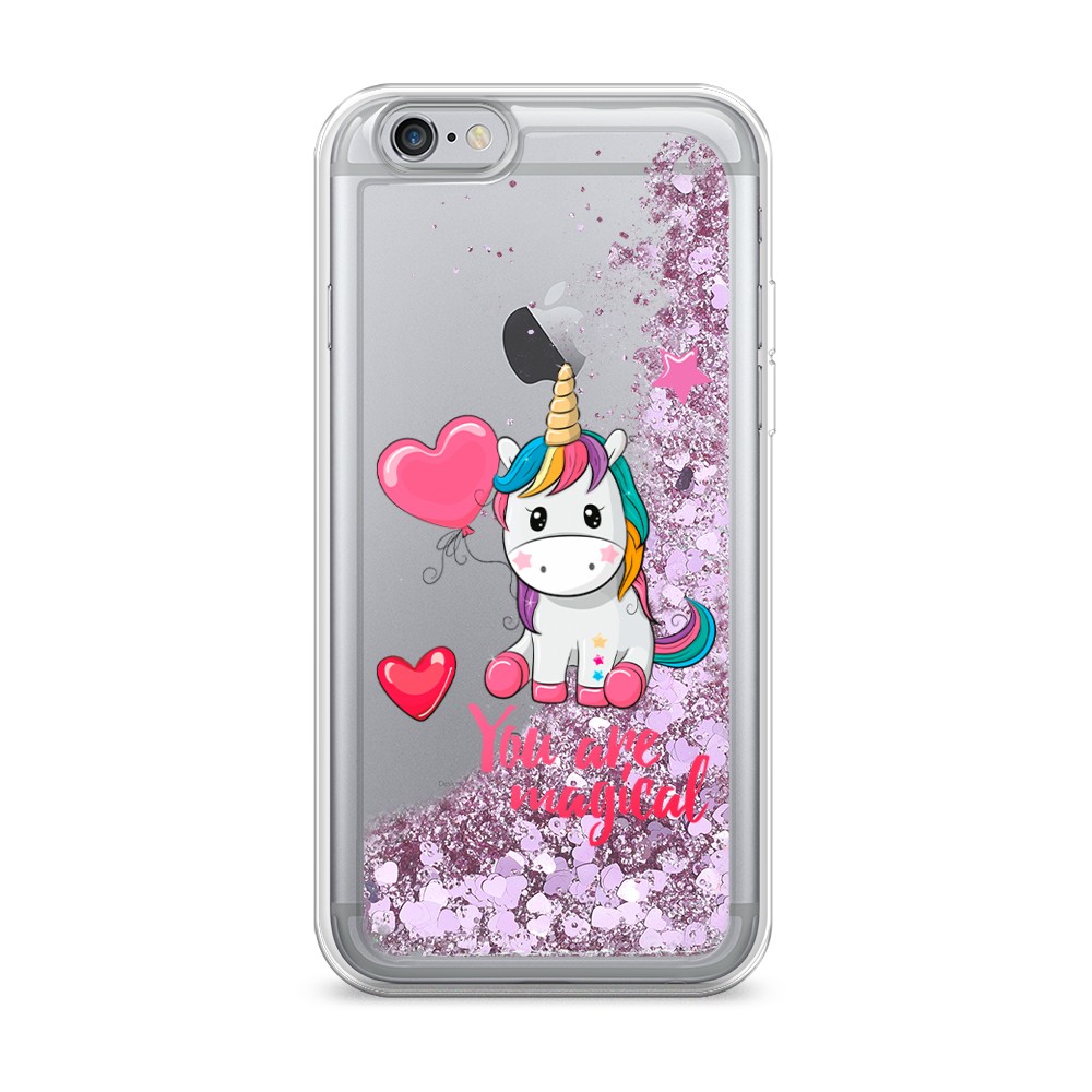 

Жидкий чехол с блестками "Волшебная единорожка" на Apple iPhone 6S, 0104S94-1