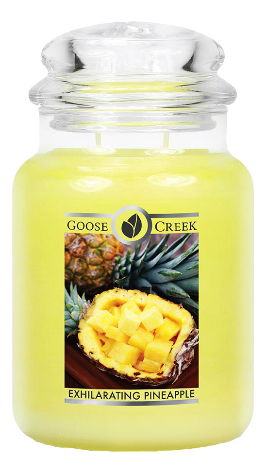 фото Ароматическая свеча goose creek exhilarating pineapple (бодрящий ананас) 454г