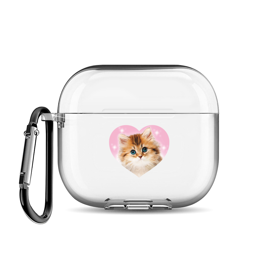 

Чехол для наушников AirPods 3 "Котик в сердечке", AIPC-430-9E-1