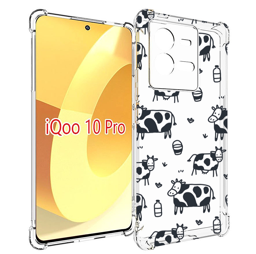 

Чехол MyPads маленькие-коровки для Vivo iQOO 10 Pro, Прозрачный, Tocco