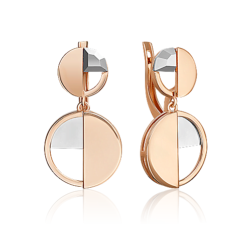 

Серьги из белого золота/красного золота PLATINA jewelry 02-5052-00-000-1111, 02-5052-00-000-1111