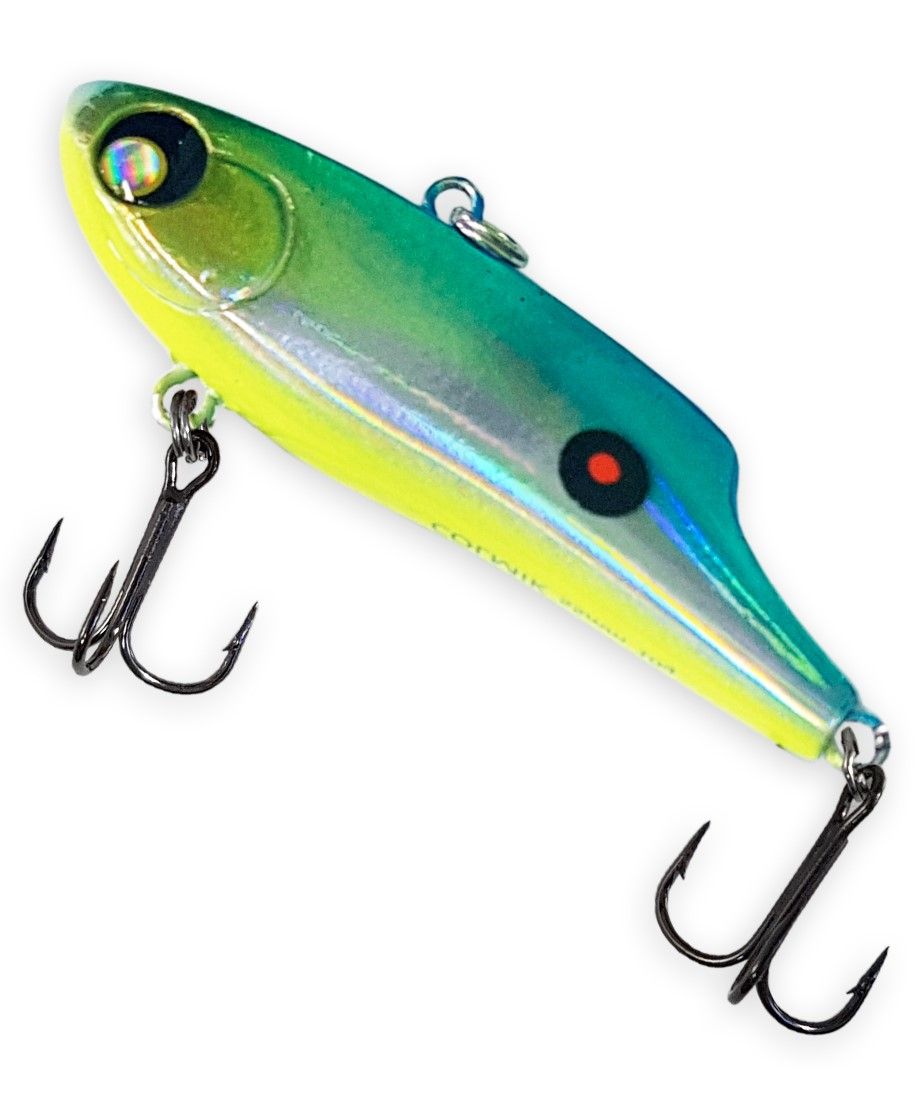 

Раттлин виб для зимней рыбалки BAT COLMIK BT022 70 мм, 23.5 гр, цв. В042, Желтый;зеленый;красный;синий;черный, COLMIK