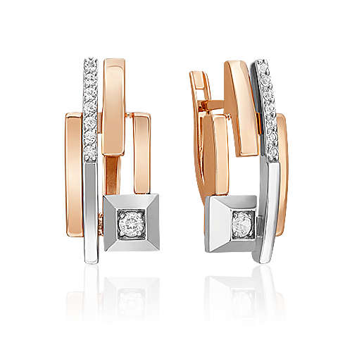 

Серьги из белого золота/красного золота с топазом PLATINA jewelry 02-5040-00-201-1111, 02-5040-00-201-1111
