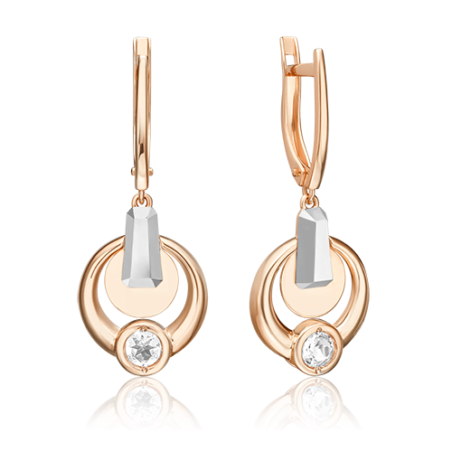 

Серьги из белого золота/красного золота с топазом PLATINA jewelry 02-5039-00-201-1111, 02-5039-00-201-1111