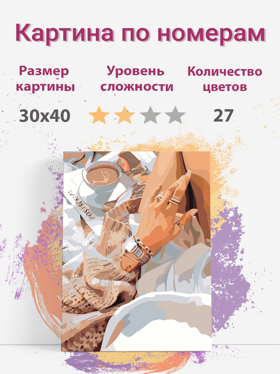 

Картина по номерам Раскрасим сами Эстетика Style5 холст на подрамнике 30х40 см, Style1