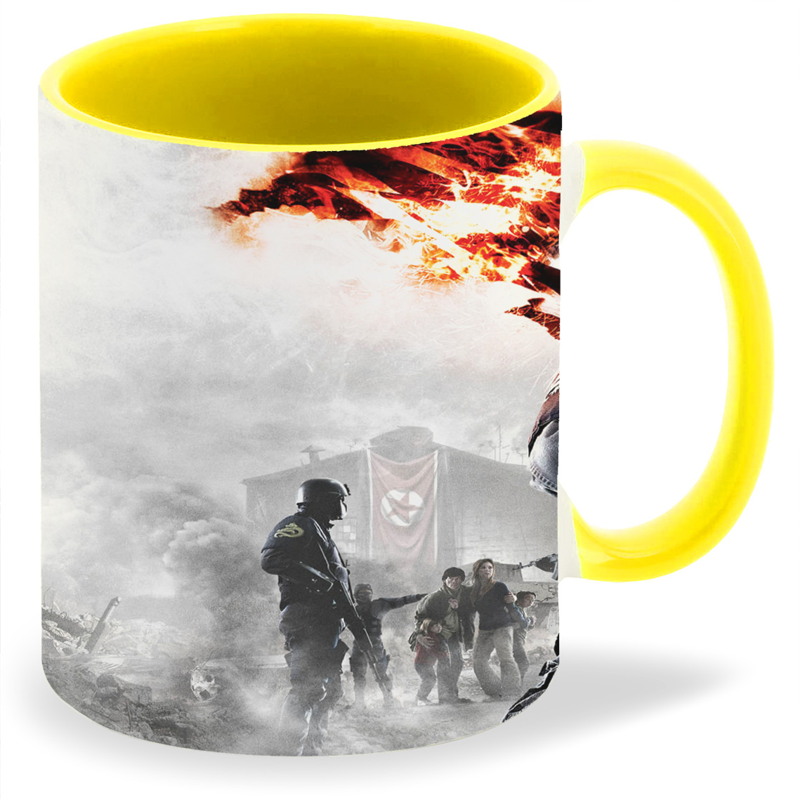 

Кружка CoolPodarok homefront Горящий флаг