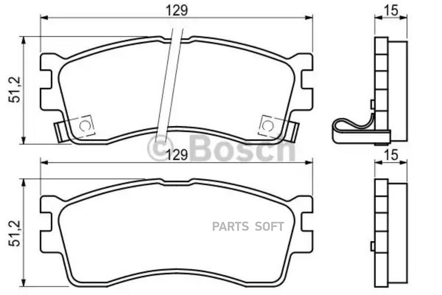 Тормозные колодки Bosch 986494144