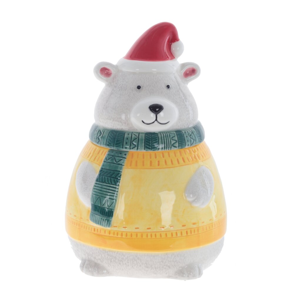

Новогодняя банка Мишка Remeco Collection, 1050 мл, 13,5х13,5х21 см KSM-774108, Разноцветный