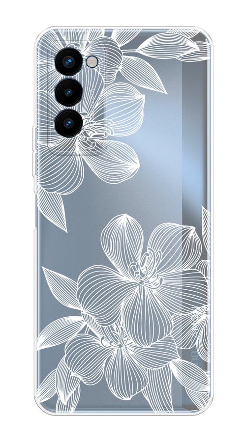 

Чехол на Tecno Camon 18P "Крокус", Белый;прозрачный, 300750-1