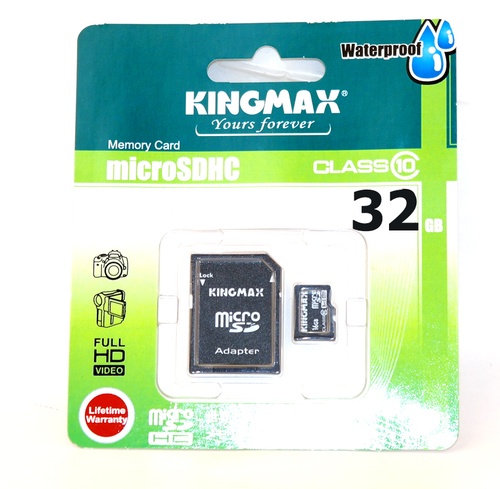 Карта памяти Kingmax 32Gb (10 класс), с переходником SD