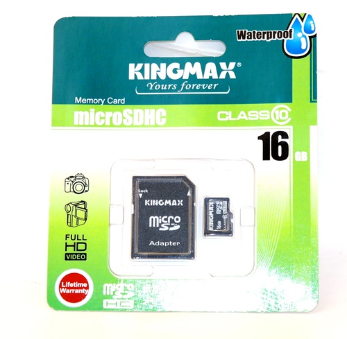 Карта памяти Kingmax 16Gb (10 Класс), с переходником SD