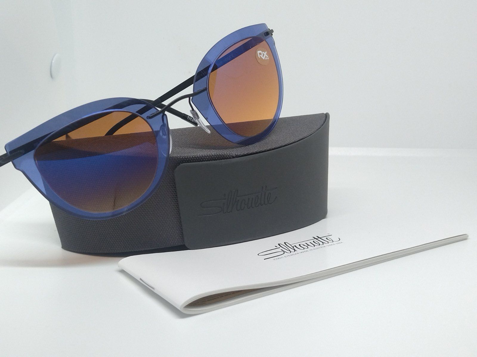 Солнцезащитные очки женские Silhouette 7 коричневые/синие